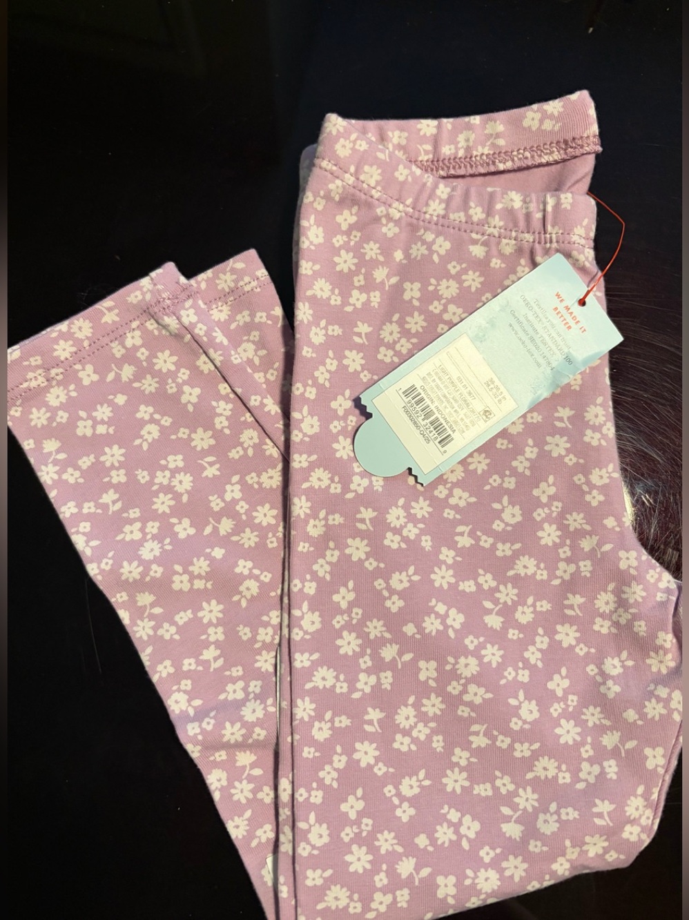 Cat & Jack Purple Floral Leggings